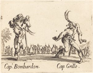 kap. Bonbardon a čepice. Kriket od Jacques Callot