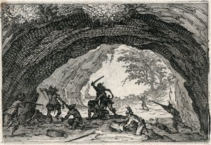 Kaprici různých postav od Jacques Callot