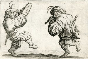 Kaprici různých postav od Jacques Callot