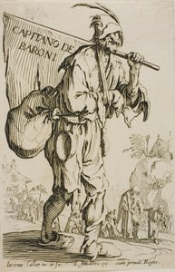 Kapitán baronů, frontispice k The Beggars od Jacques Callot