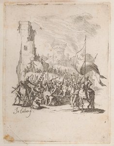 Kristus nesoucí kříž, ne. 10 z 11 od La Petite Passion od Jacques Callot