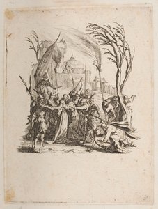 Kristus vydán Židům, ne. 4 z 11 od La Petite Passion od Jacques Callot