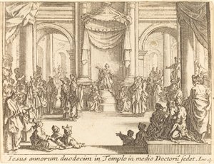 Kristus se hádal s doktory od Jacques Callot