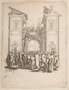Kristus představený lidu, ne. 9 z 11 od La Petite Passion od Jacques Callot