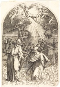 Kristus kráčí po vodě [druhá deska] od Jacques Callot