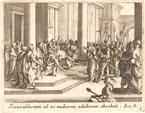 Kristus a žena přistižená v cizoložství od Jacques Callot