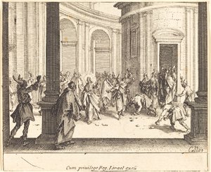 Kristus a žena přistižená v cizoložství od Jacques Callot