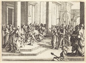Kristus a žena přistižená při cizoložství, 1635. od Jacques Callot