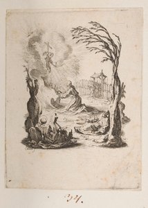 Kristus v zahradě Olivetské, č. 3 z 11 od La Petite Passion od Jacques Callot