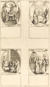 Obřízka; Festival Jména Krista; St. Odilo; Svatá Eufrosyna od Jacques Callot
