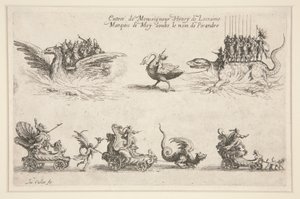 Boj u Barrière, vstup monsignora Jindřicha Lotrinského od Jacques Callot