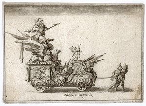 Combat a la barriere. Rytina Vůz. Meaume 490-503 ... (rytina) od Jacques Callot