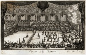 Combat a la barriere: turnaj... (rytina) od Jacques Callot
