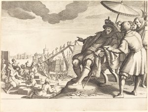 Výstavba a opevnění přístavu Livorno, c. 1614. od Jacques Callot