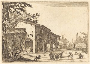 Nádvoří farmy od Jacques Callot