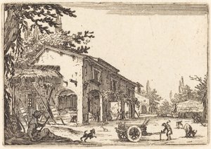 Nádvoří statku, c. 1622. od Jacques Callot