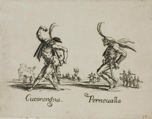Cucorongna - Pernovalla, talíř 2 od Balli di Sfessania od Jacques Callot