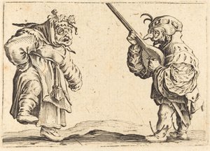 Tanečníci s loutnou, c. 1622. od Jacques Callot