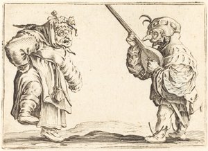 Tanečníci s loutnou, c. 1622. od Jacques Callot
