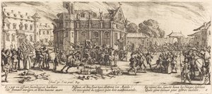 Zničení kláštera od Jacques Callot