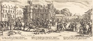 Zničení kláštera, c. 1633. od Jacques Callot