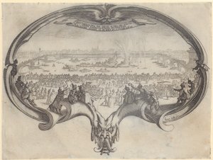 Detail z díla „Příchod monseigneura Henryho de Lorraine“, list 10 ze série „Turnaj“ od Jacques Callot