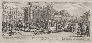 Devastace kláštera. od Jacques Callot