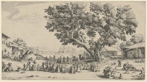 Vesnická slavnost od Jacques Callot