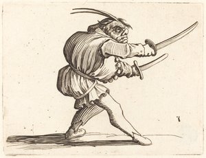 Duelista se dvěma šavlemi od Jacques Callot