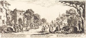 Umírající vojáci u silnice od Jacques Callot