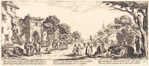 Umírající vojáci u silnice od Jacques Callot