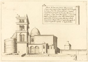 Povýšení kostela od Jacques Callot