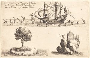 Vstup pana le Comte de Brionne, velkého komořího Jeho Výsosti, zastupující Jasona, 1627. od Jacques Callot