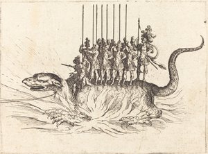 Vstup monseigneura Henryho de Lorraine, markýze de Moy, pod jménem Pirandre od Jacques Callot