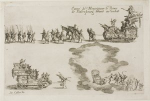 Vstup monseigneura prince z Phalsbourgu, obránce v boji, z Boje u bariéry od Jacques Callot