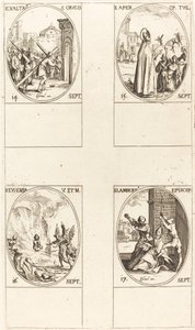 Povýšení svatého kříže; Svatý Aper; sv. Eufemie; Svatý Lambert od Jacques Callot