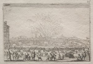 Ohňostroj na Arno, c. 1622. od Jacques Callot