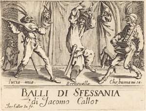 Frontispis pro "Balli di Sfessania" od Jacques Callot