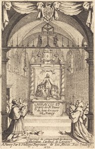Frontispis pro zázraky a milosti Panny Marie z "Bon-Secours-les-Nancy" od Jacques Callot