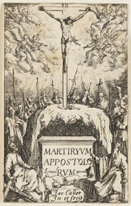 Frontispis z knihy Umučení apoštolů od Jacques Callot