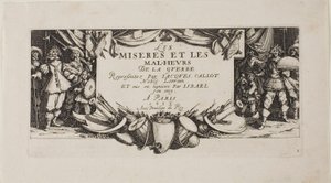 Frontispis z knihy Bída války od Jacques Callot