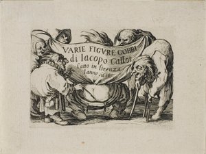 Frontispis, od Varie Figure Gobbi od Jacques Callot
