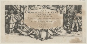 Frontispis, list 1 ze série „Hrůzy války“ od Jacques Callot