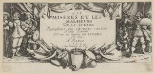 Frontispis, list 1 ze série „Hrůzy války“ od Jacques Callot