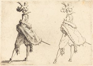 Gentleman Pohled ze strany od Jacques Callot