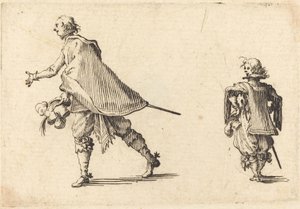 Gentleman a jeho stránka, c. 1617. od Jacques Callot