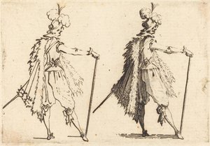 Gentleman with Cane, c. 1617. od Jacques Callot