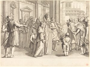 Velkovévodkyně v průvodu mladých dívek od Jacques Callot