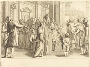 Velkovévodkyně v průvodu mladých dívek od Jacques Callot