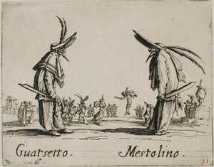 Guatsetto - Mestolino, talíř 5 od Balli di Sfessania od Jacques Callot